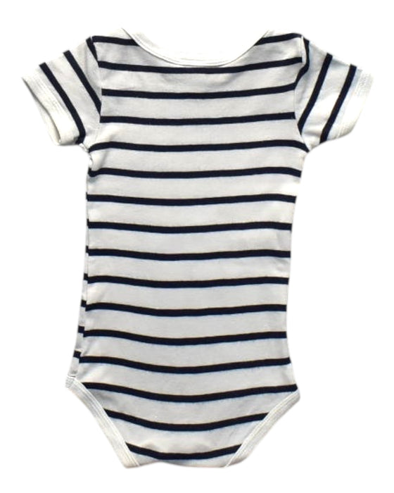 A White Short Sleeve Bodysuits from Petit Bateau in size 3-6M for boy. (Back View)