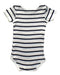 A White Short Sleeve Bodysuits from Petit Bateau in size 3-6M for boy. (Back View)