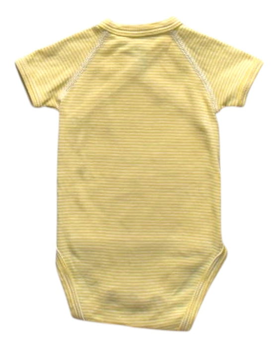 A Yellow Short Sleeve Bodysuits from Petit Bateau in size 0-3M for girl. (Back View)