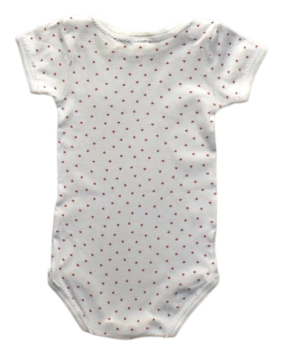 A White Short Sleeve Bodysuits from Petit Bateau in size 3-6M for girl. (Back View)