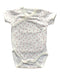 A White Short Sleeve Bodysuits from Petit Bateau in size 0-3M for girl. (Front View)