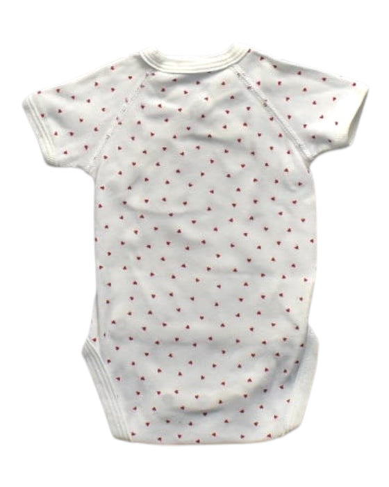 A White Short Sleeve Bodysuits from Petit Bateau in size 0-3M for girl. (Back View)