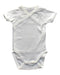 A White Short Sleeve Bodysuits from Petit Bateau in size 0-3M for girl. (Front View)