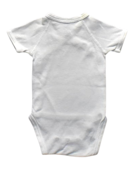 A White Short Sleeve Bodysuits from Petit Bateau in size 0-3M for girl. (Back View)