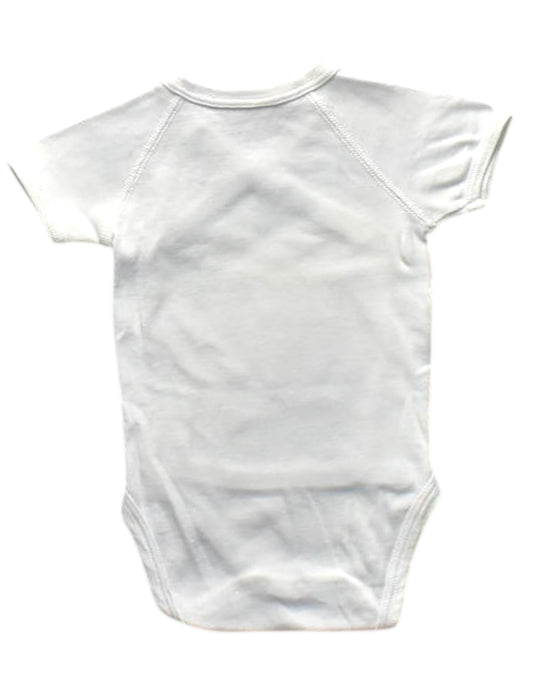 A White Short Sleeve Bodysuits from Petit Bateau in size 0-3M for girl. (Back View)