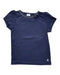 A Navy Short Sleeve T Shirts from Petit Bateau in size 4T for girl. (Front View)