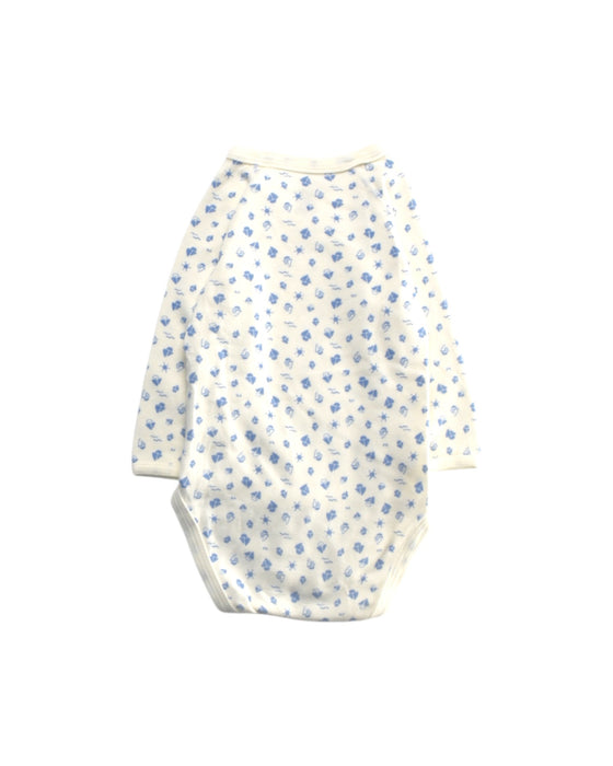 A Ivory Long Sleeve Bodysuits from Petit Bateau in size 3-6M for girl. (Back View)
