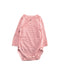 A Pink Long Sleeve Bodysuits from Petit Bateau in size 3-6M for girl. (Front View)