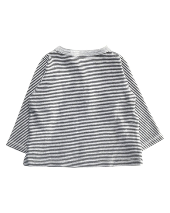A Grey Long Sleeve Shirts from Gingersnaps in size 3-6M for girl. (Back View)