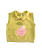 A Green Sleeveless Tops from Gingersnaps in size 3-6M for girl. (Front View)