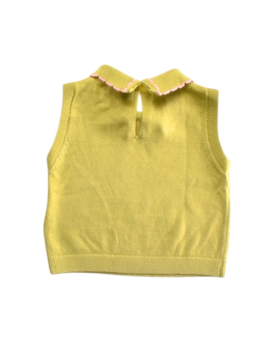 A Green Sleeveless Tops from Gingersnaps in size 3-6M for girl. (Back View)