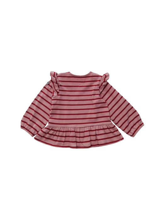 A Pink Long Sleeve Shirts from Polarn O. Pyret in size 6-12M for girl. (Back View)