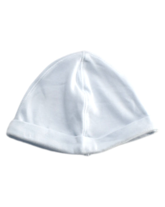 A White Winter Hats from Mothercare in size 0-3M for boy. (Back View)