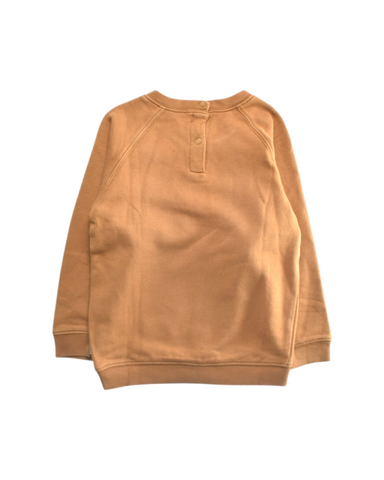 A Brown Crewneck Sweatshirts from Petit Bateau in size 3T for boy. (Back View)