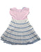 A Multicolour Short Sleeve Dresses from Chateau de Sable in size 10Y for girl. (Back View)
