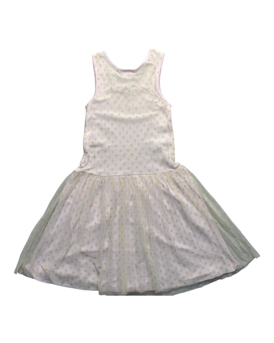 A White Sleeveless Dresses from Seed in size 8Y for girl. (Back View)