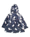 A Navy Capes & Ponchos from Jacadi in size 3T for girl. (Back View)