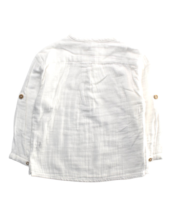 A White Long Sleeve Shirts from Chateau de Sable in size 18-24M for boy. (Back View)