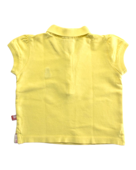 A Yellow Short Sleeve Polos from Hush Puppies in size 6-12M for girl. (Back View)
