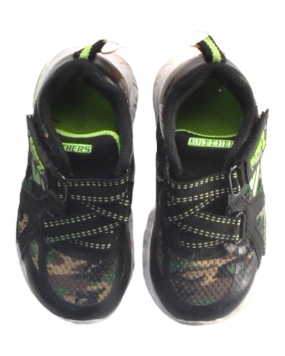 A Green Sneakers from Skechers in size 18-24M for boy. (Back View)