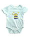A Blue Short Sleeve Bodysuits from Piccalilly in size Newborn for boy. (Front View)