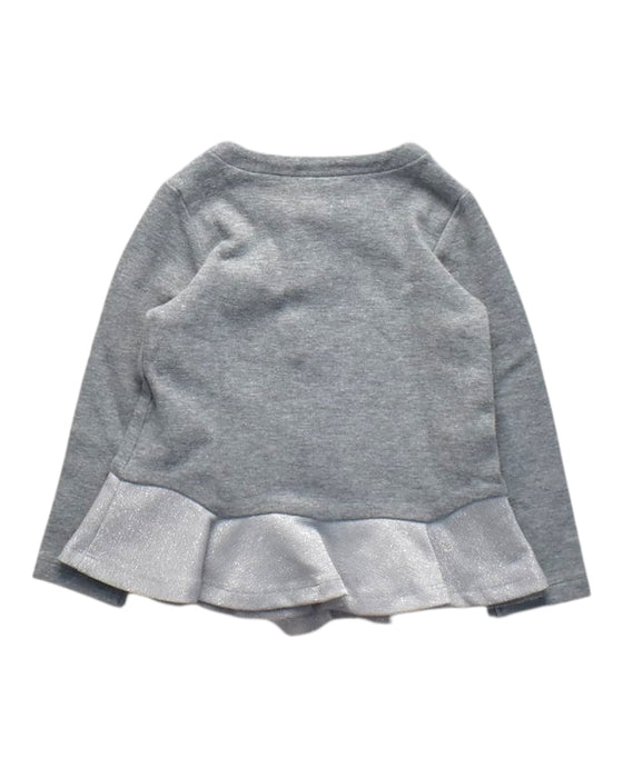 A Grey Cardigans from Momonittu in size 2T for girl. (Back View)