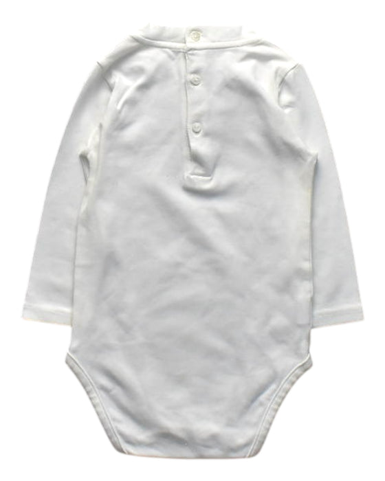 A White Long Sleeve Bodysuits from Chateau de Sable in size 6-12M for girl. (Back View)