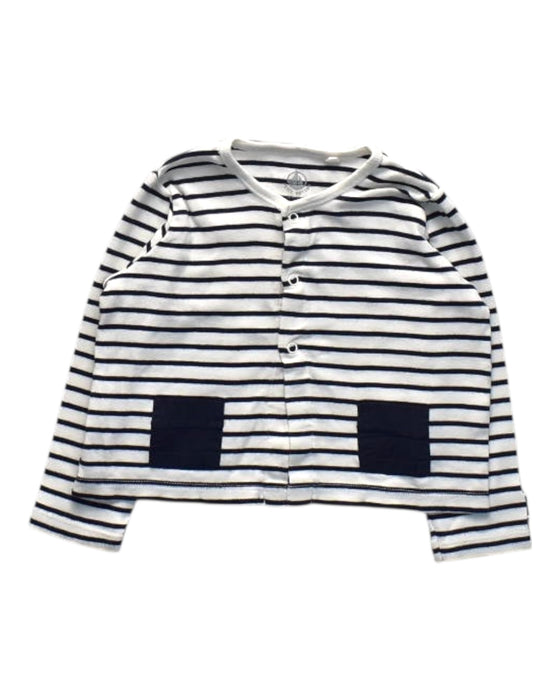 A White Cardigans from Petit Bateau in size 12-18M for girl. (Front View)