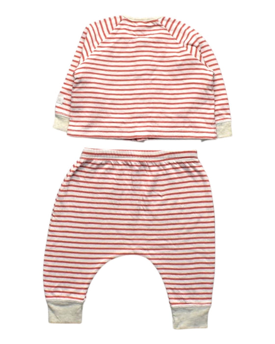 A Red Pants Sets from Petit Bateau in size 0-3M for girl. (Back View)