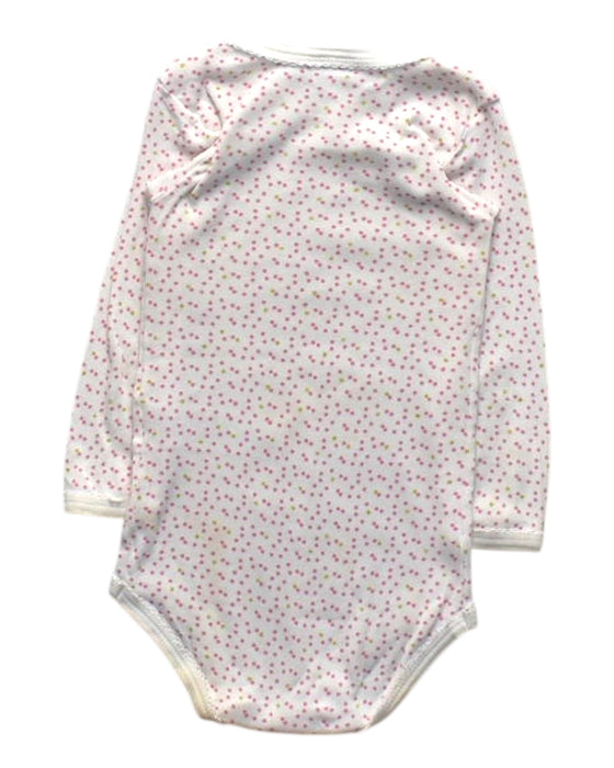 A White Long Sleeve Bodysuits from Petit Bateau in size 12-18M for girl. (Back View)