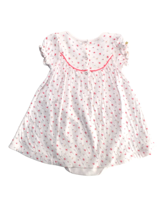 A Pink Short Sleeve Dresses from Petit Bateau in size 6-12M for girl. (Back View)