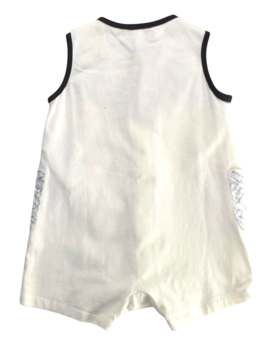 A White Sleeveless Rompers from Emporio Armani in size 3-6M for boy. (Back View)