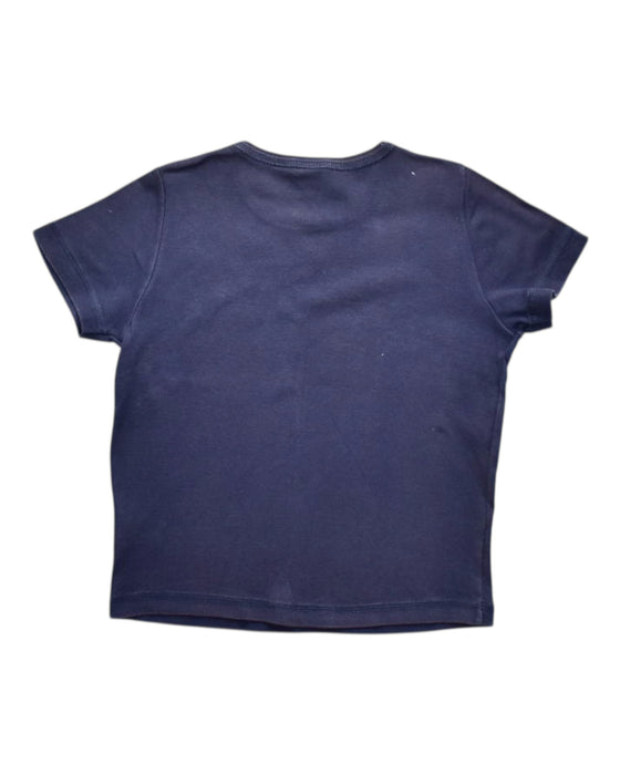 A Navy Short Sleeve T Shirts from Petit Bateau in size 5T for boy. (Back View)