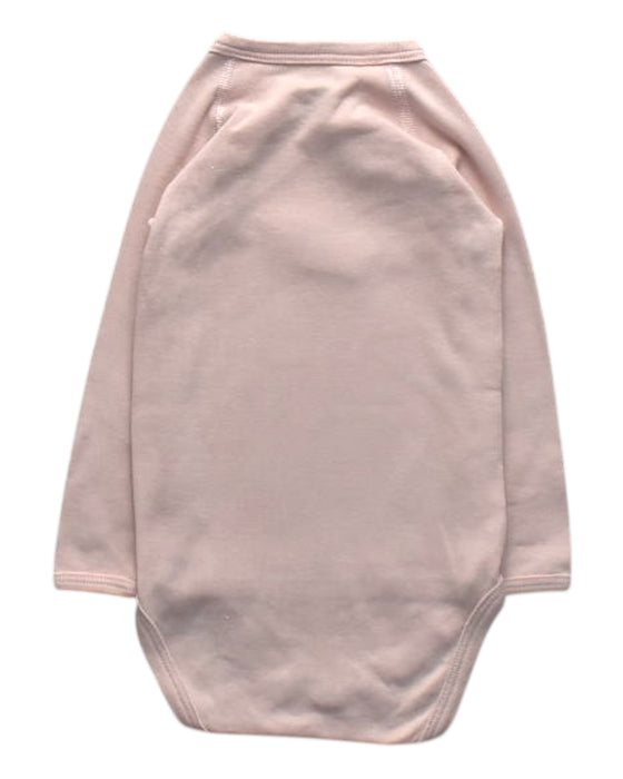A Pink Long Sleeve Bodysuits from Petit Bateau in size 6-12M for girl. (Back View)