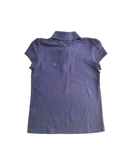 A Navy Short Sleeve Polos from Lacoste in size 8Y for girl. (Back View)
