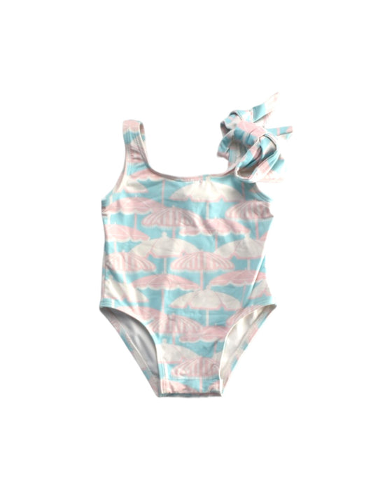 A Pink Swimsuits from The Beaufort Bonnet Company in size 6-12M for girl. (Front View)