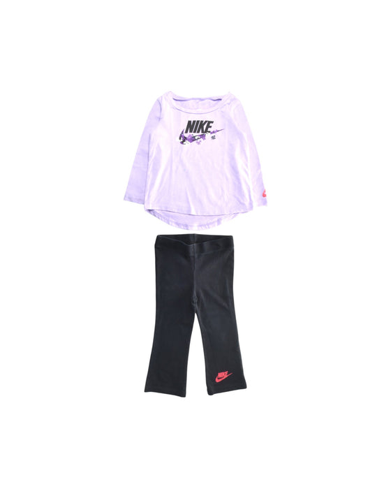 A Purple Leggings Sets from Nike in size 12-18M for girl. (Front View)