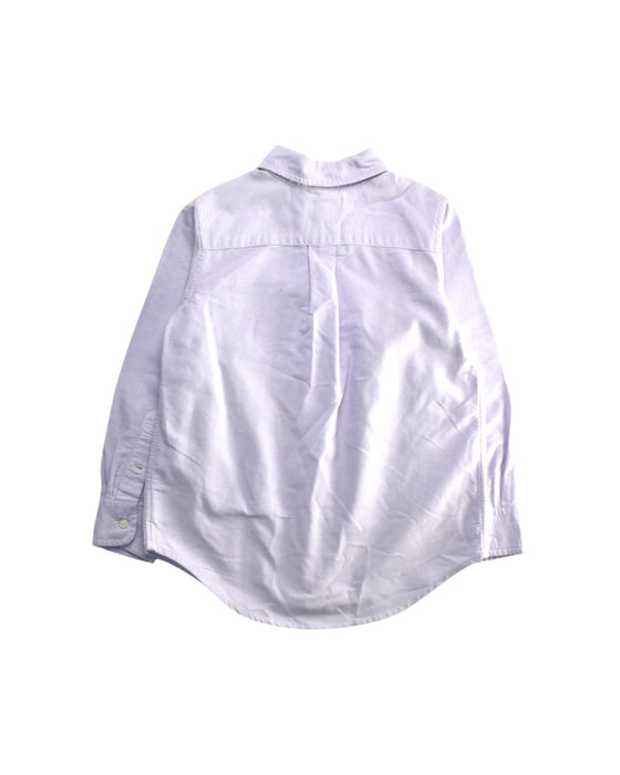 A White Long Sleeve Shirts from Ralph Lauren in size 5T for boy. (Back View)