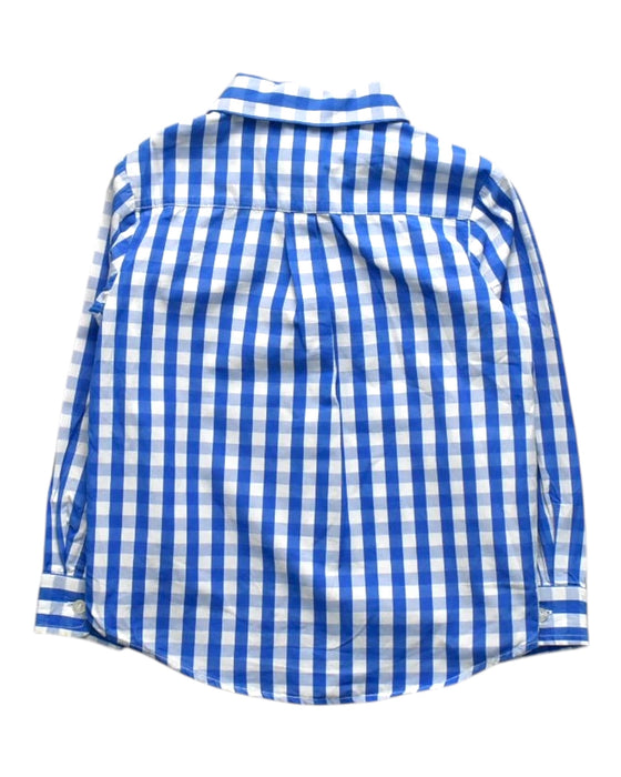 A Blue Long Sleeve Shirts from Jacadi in size 6T for boy. (Back View)