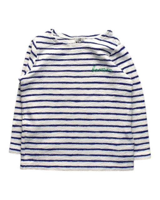 A White Long Sleeve T Shirts from Bonton in size 3T for boy. (Front View)
