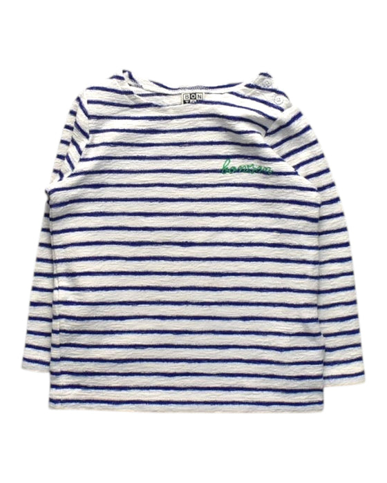 A White Long Sleeve T Shirts from Bonton in size 3T for boy. (Front View)