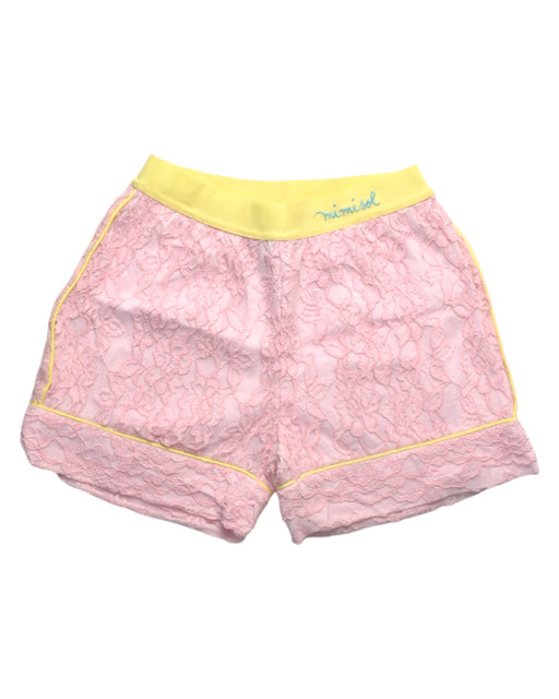 A Pink Shorts from MiMiSol in size 10Y for girl. (Front View)