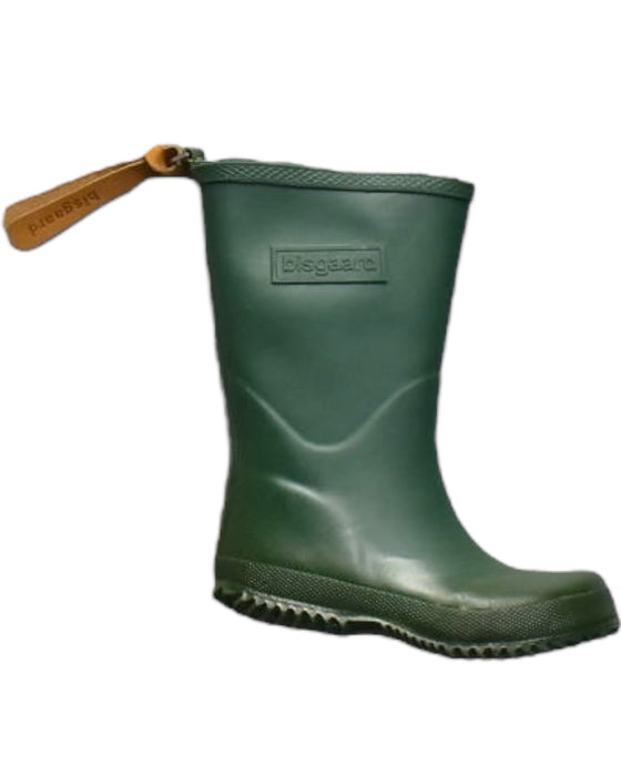 A Green Rain Boots from Bisgaard in size 4T for boy. (Front View)