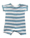 A Blue Short Sleeve Rompers from Mothercare in size 0-3M for boy. (Back View)