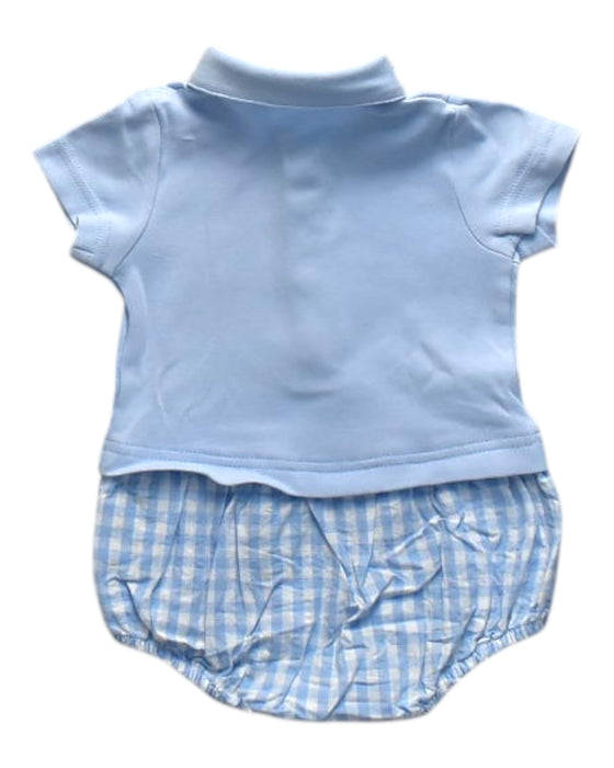 A Blue Short Sleeve Rompers from Mothercare in size 0-3M for boy. (Back View)