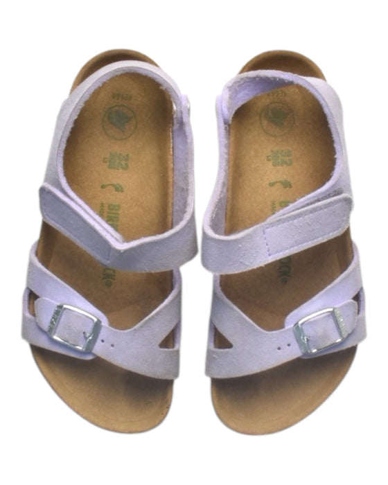 A Taupe Sandals from Birkenstock in size 7Y for girl. (Back View)