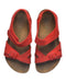 A Red Sandals from Birkenstock in size 6T for girl. (Back View)