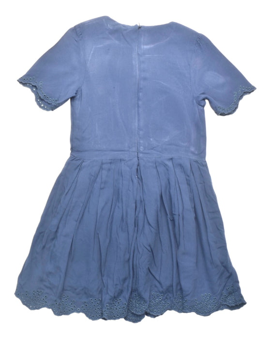 A Blue Short Sleeve Dresses from Chateau de Sable in size 4T for girl. (Back View)