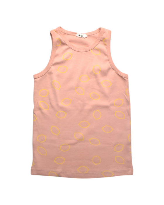 A Pink Sleeveless Tops from Trixie in size 10Y for girl. (Front View)