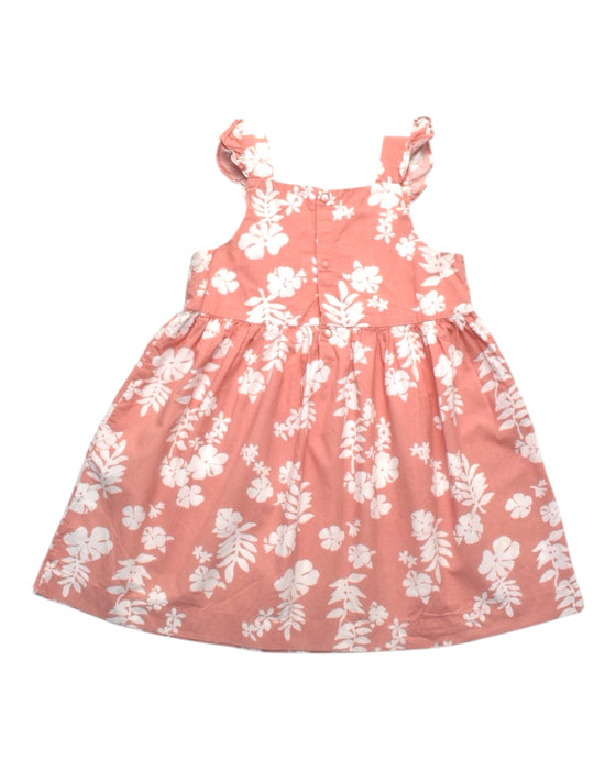 A Peach Sleeveless Dresses from Petit Bateau in size 3T for girl. (Back View)